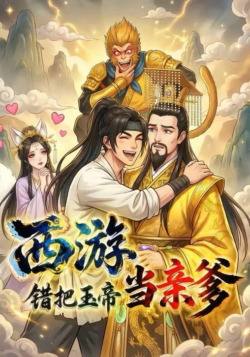 黄豆AI漫剧神话喜剧西游错把玉帝当亲爹海报
